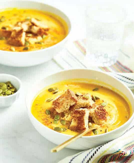 Thai Carrot Sweet Potato soup recipe by Angela Liddon