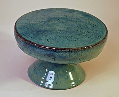 blue green cake plate handmade kitchen gifts