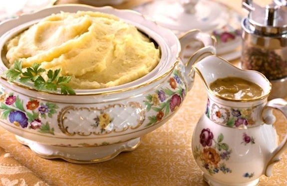 Mashed Potatoes with Onion gravy