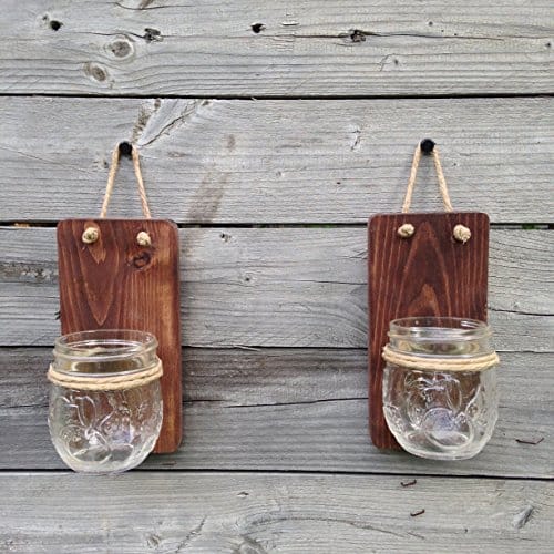 tennessee wick two mason jar wall sconce handmade kitchen gifts