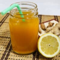 Ginger-lemon, rooibos, and turmeric tonic
