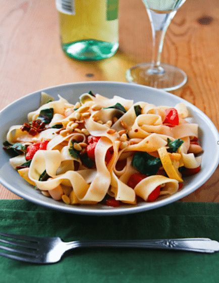 Pappardelle with chard recipe