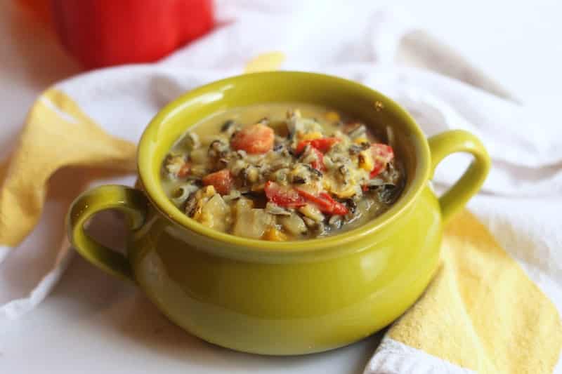 Vegan Corn & Wild Rice Chowder