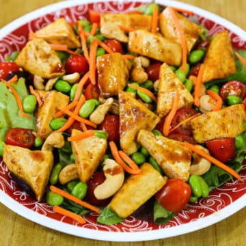 Tofu teriyaki salad