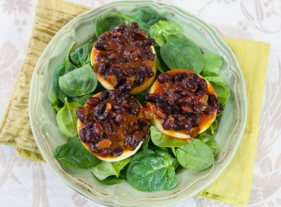 Amy's chili on polenta