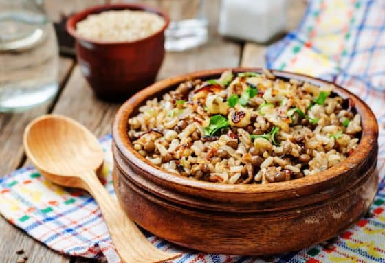 Mujaddarah lentils and rice