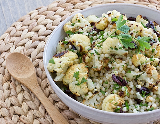 Warm Cauliflower and Israeli Couscous Salad