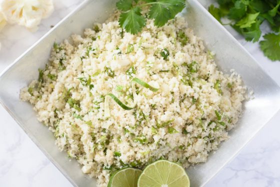 Spiced Cilantro Cauliflower "Couscous"