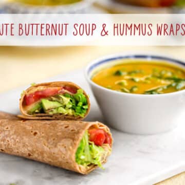 20-minute Butternut soup & hummus