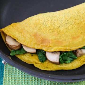 Vegan chickpea flour omelet