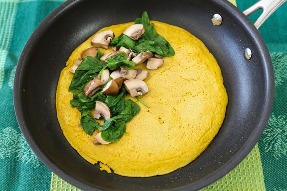 Vegan chickpea flour omelet recipe