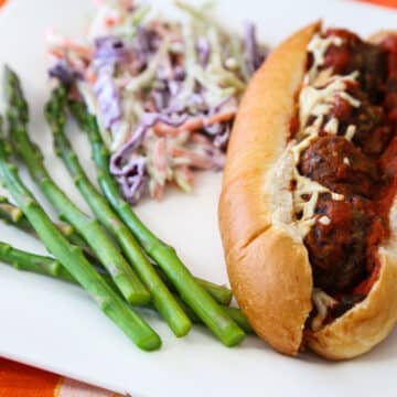 Vegan meatball sub dinner