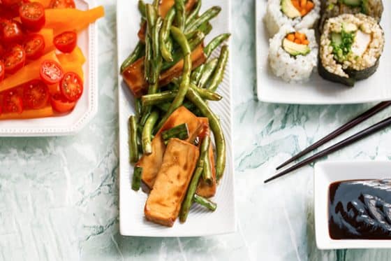 Tofu and green beans teriyaki dinner hack