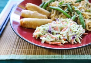 Peanut satay noodles dinner