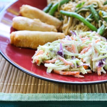 Peanut satay noodles dinner