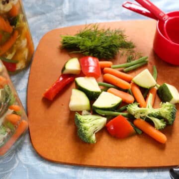 Quick Pickled Vegetables prep