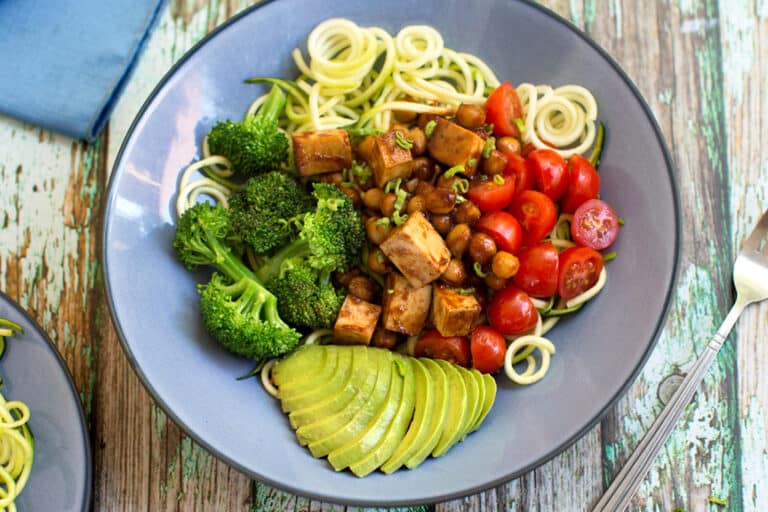 BBQFlavored Tofu and Chickpea Bowl VeganFoodHacks
