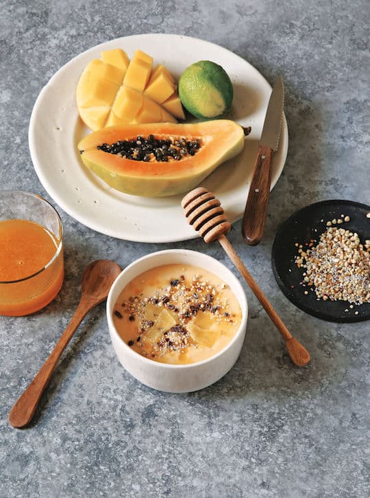 Mango Papaya Smoothie Bowl recipe