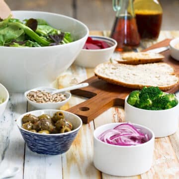 Salad bar at home