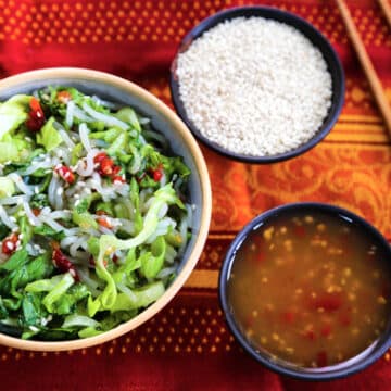 Cold shirataki noodle salad