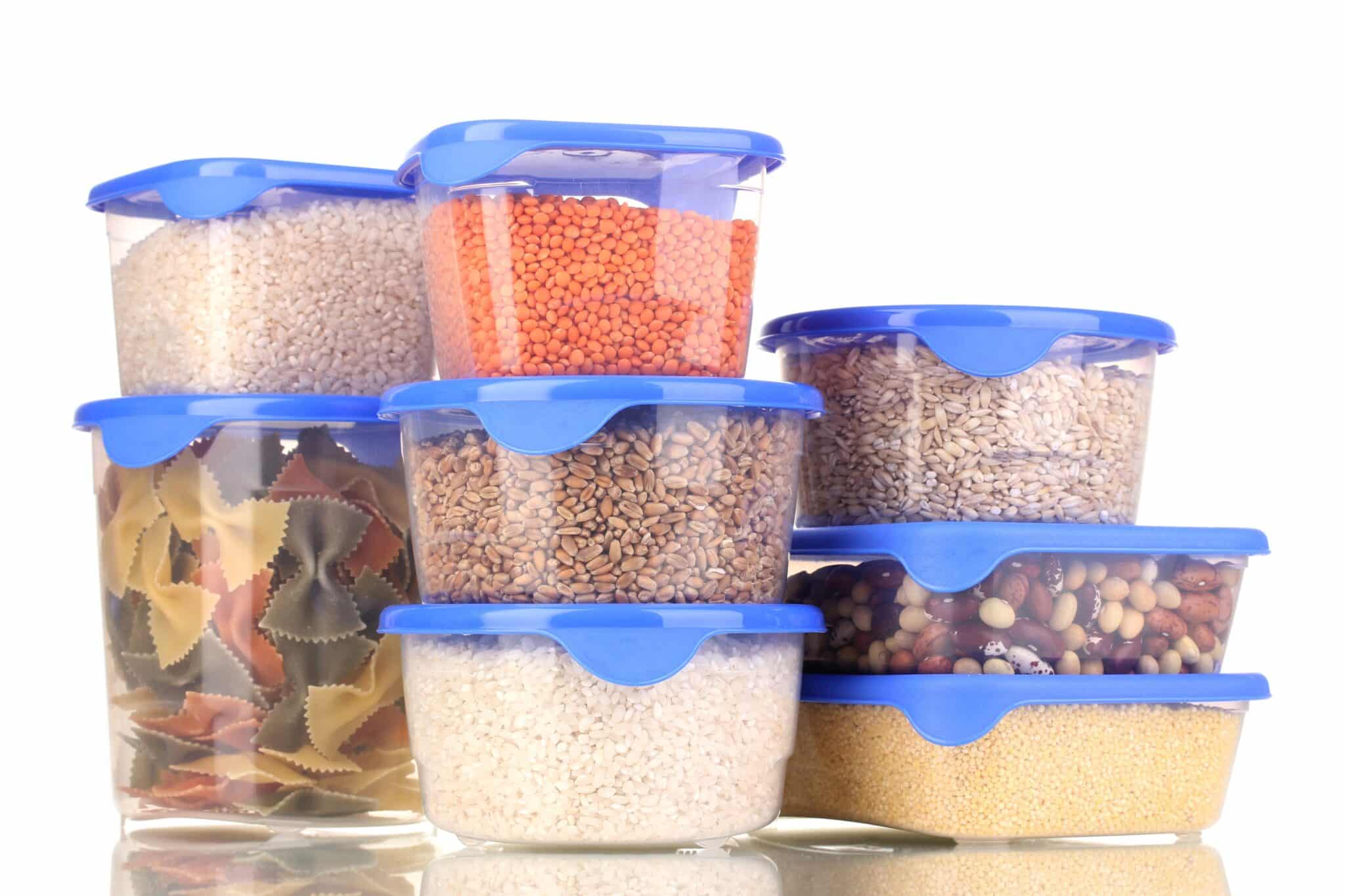 high fiber pantry staples in food storage containers