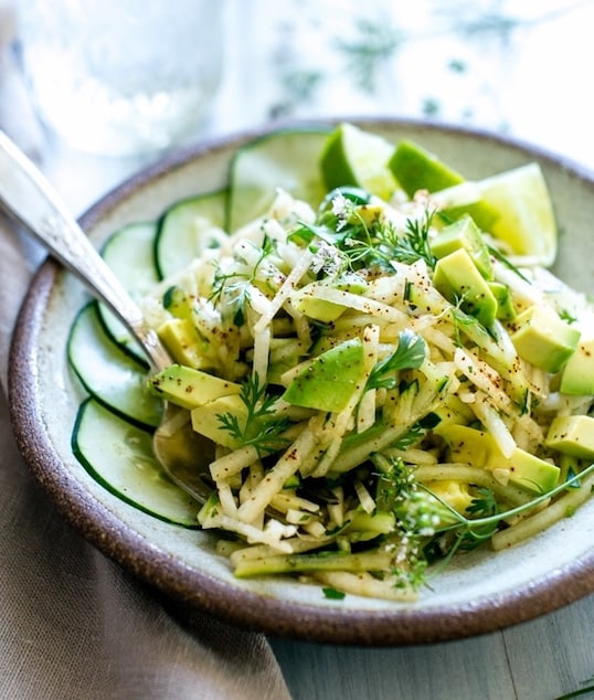 Avocado Jicama Cucumber Salad