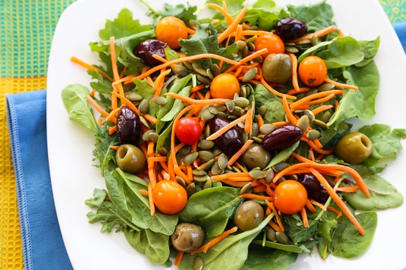 No-chop power greens salad