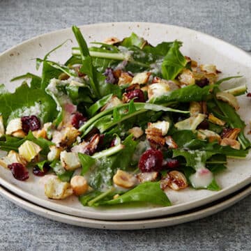 Roasted Fennel & Hazelnut Salad with Shallot Dressing from Veganomicon