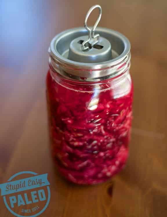 Beet Ginger Sauerkraut from Stupid Easy Paleo