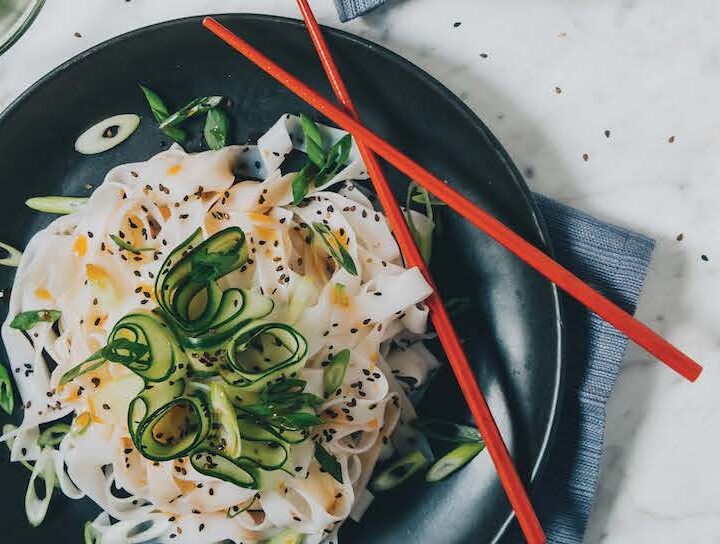 Cold Cucumber Chile Noodles from Hot for Food by Lauren Toyota