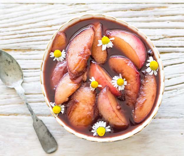 poached nectarines from PlantPower Way Italia
