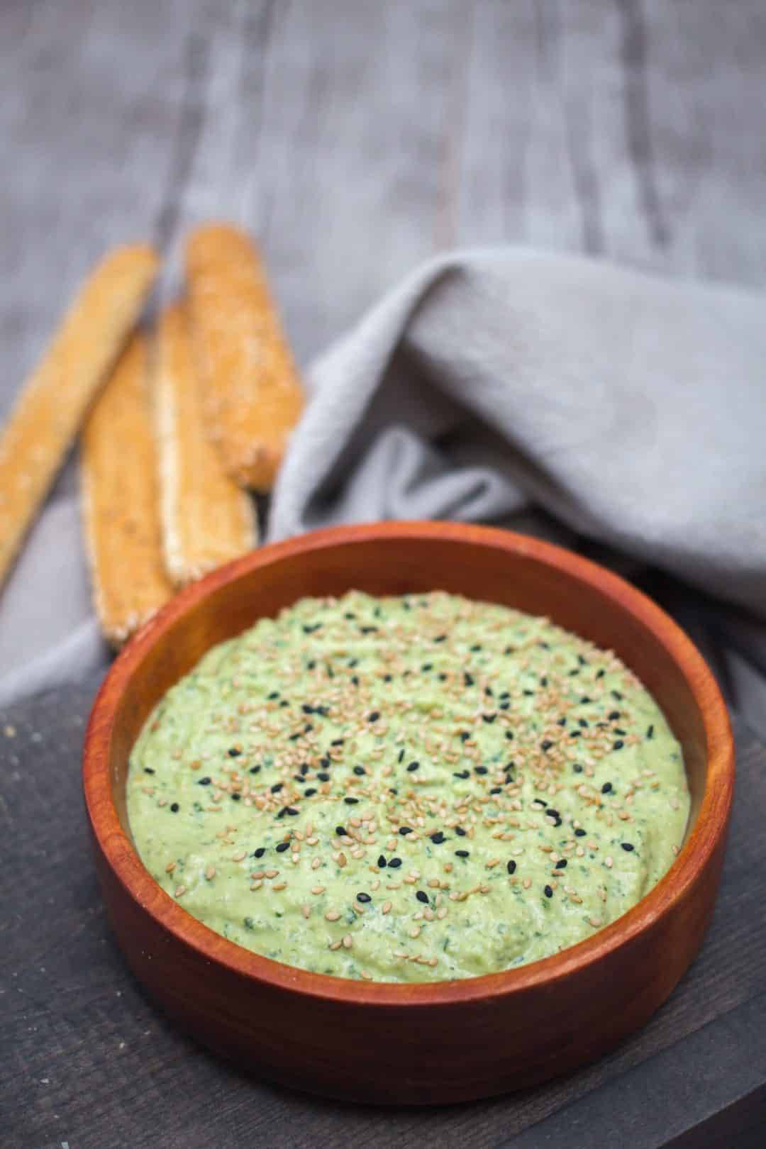 Edamame Hummus with Coriander Vegan recipes by VegKitchen