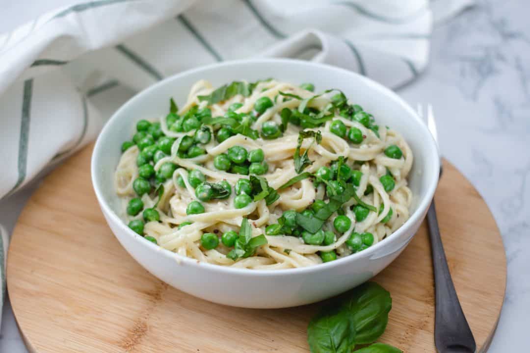 Pea Alfredo Pasta Vegan recipes by VegKitchen