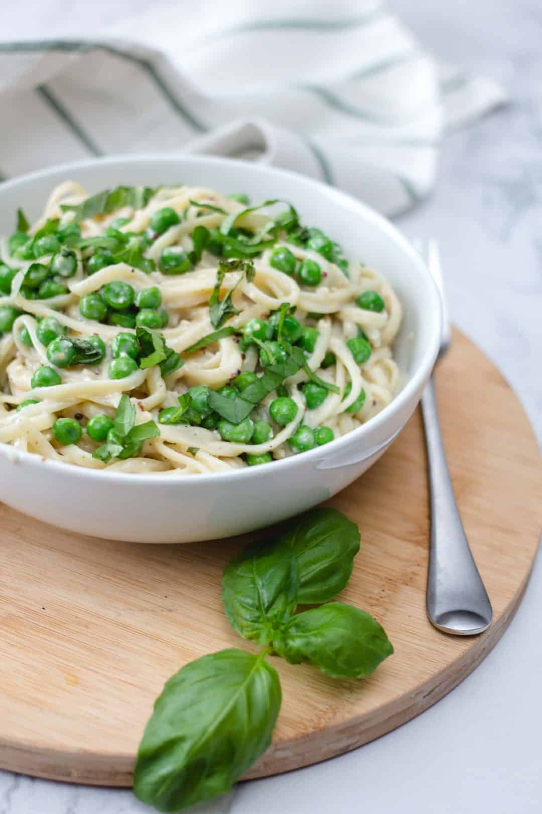 Pea Alfredo Pasta Vegan recipes by VegKitchen