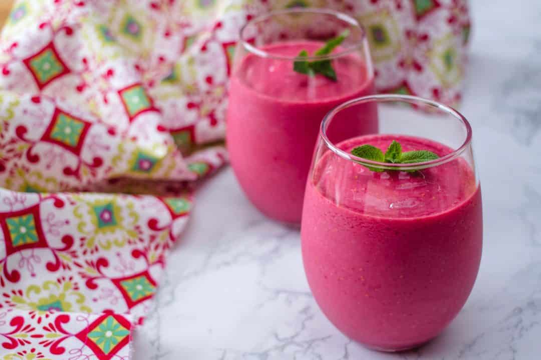 Raspberry and Tofu Smoothies