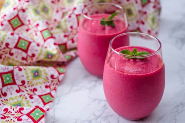 Raspberry and Tofu Smoothies