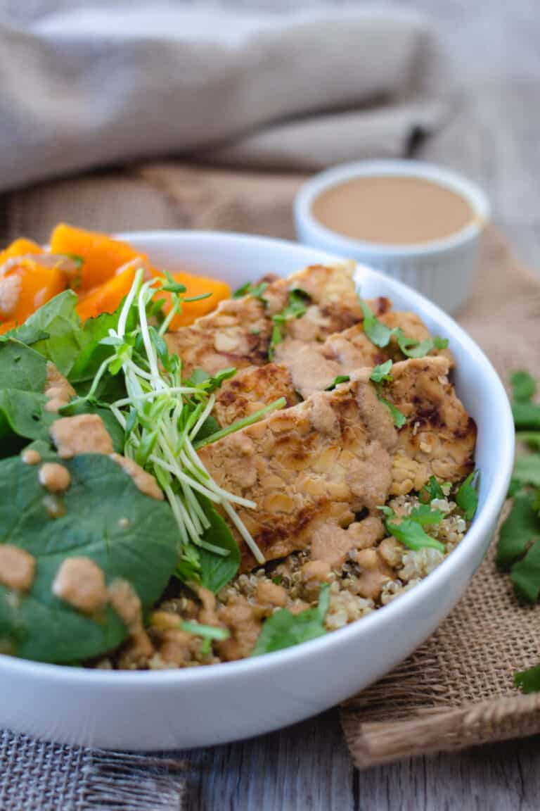 Tempeh Buddha Bowl with Squash VegKitchen