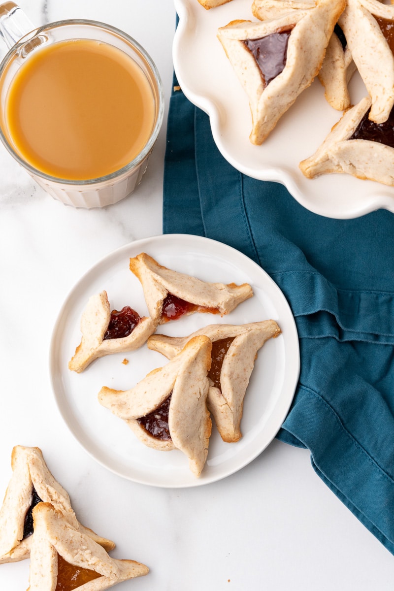 vegan purim cookies being served