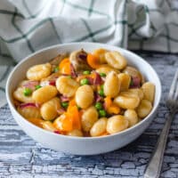 Gnocchi with Vegan Sausage and Gravy