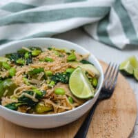 Vegan Green Vegetable Pad Thai