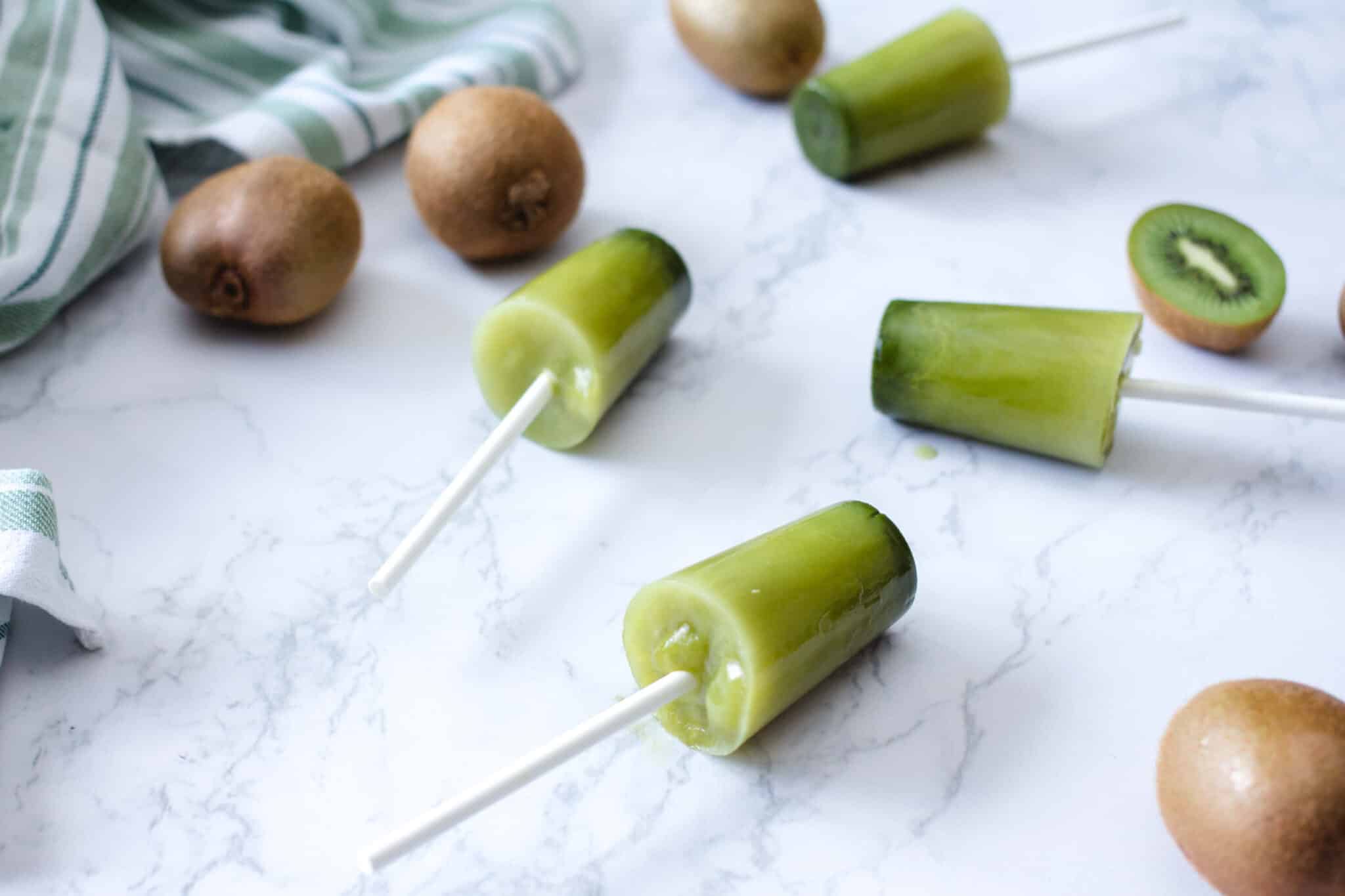 Kiwi and Apple Popsicles