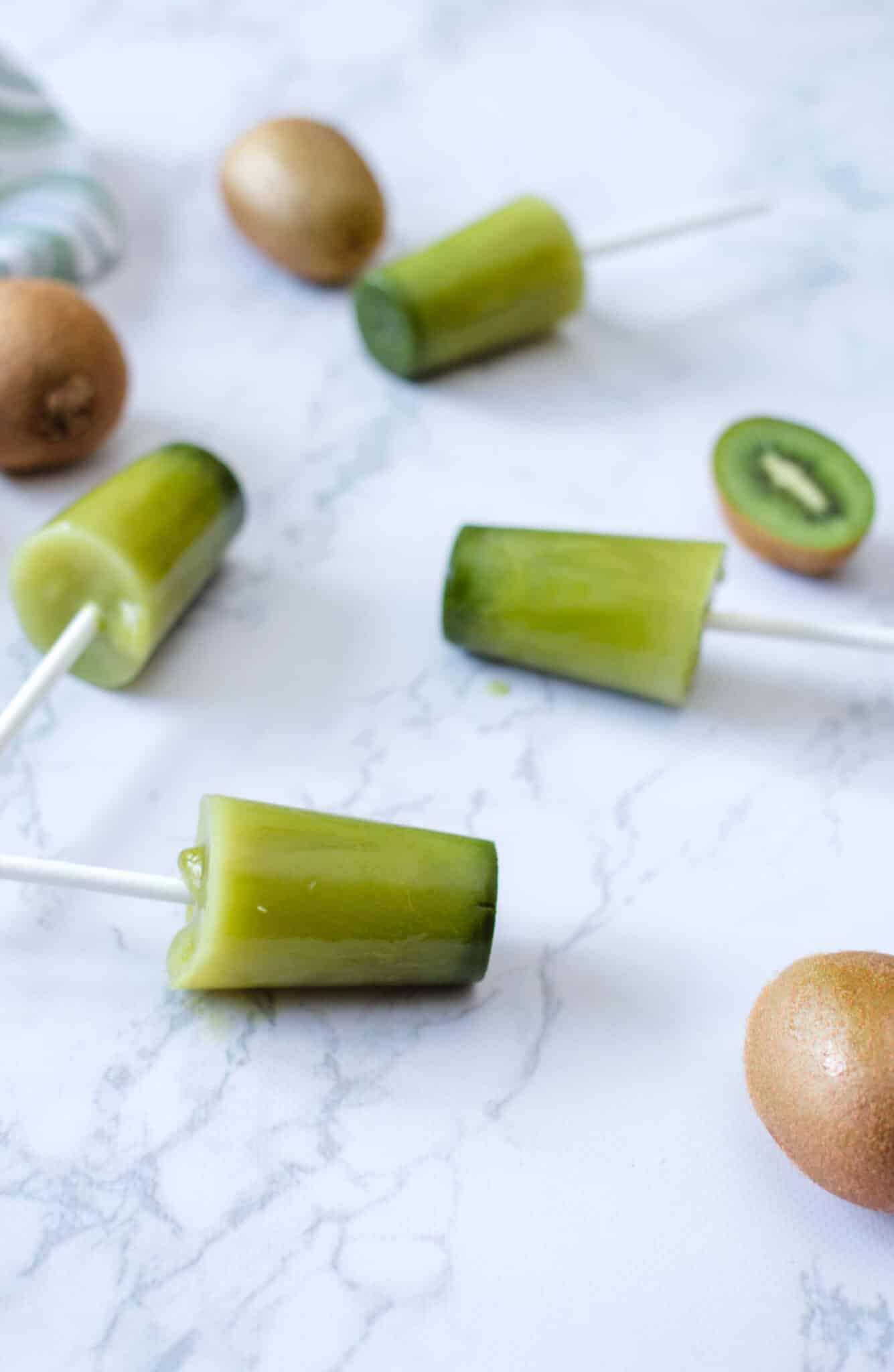 kiwi and apple popsicles