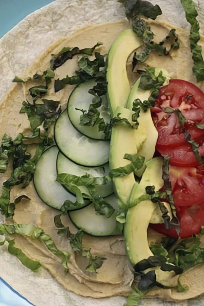 hummus cucumber avocado wrap