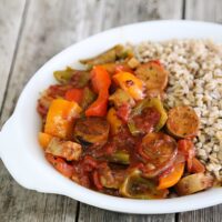 vegan peppers and sausage