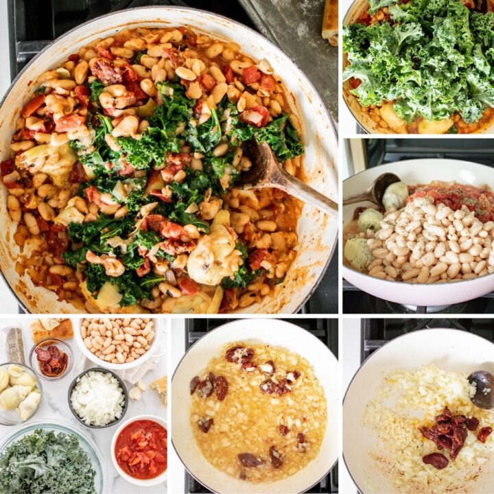 OnePan White Beans and Kale Skillet Vegan Recipes by VegKitchen