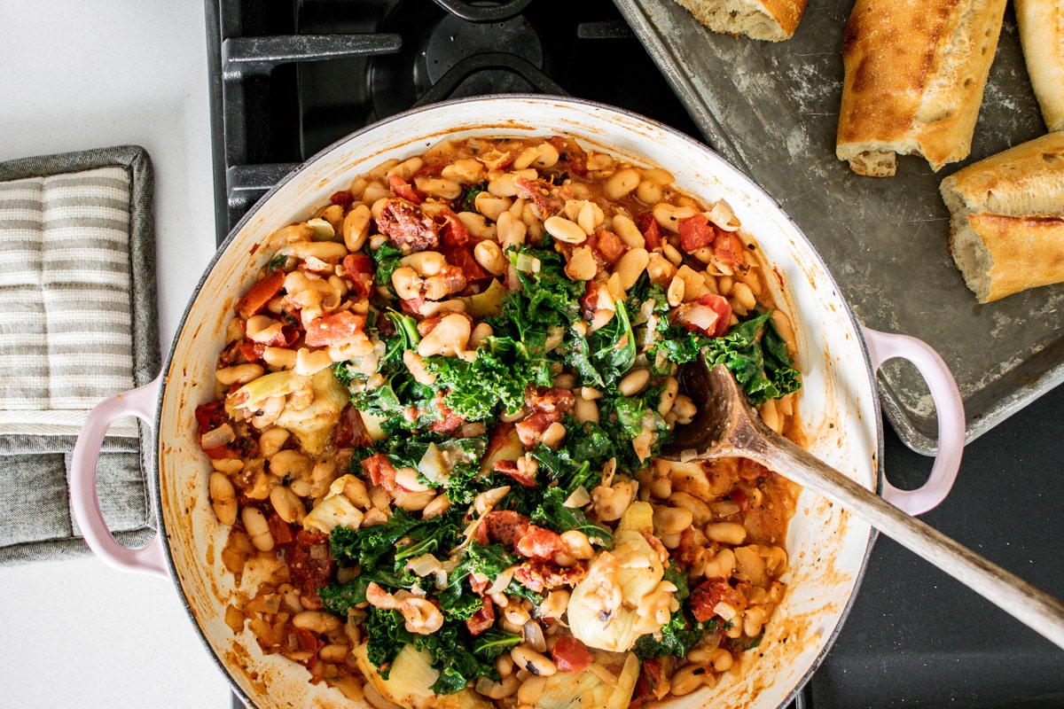 white beans and kale