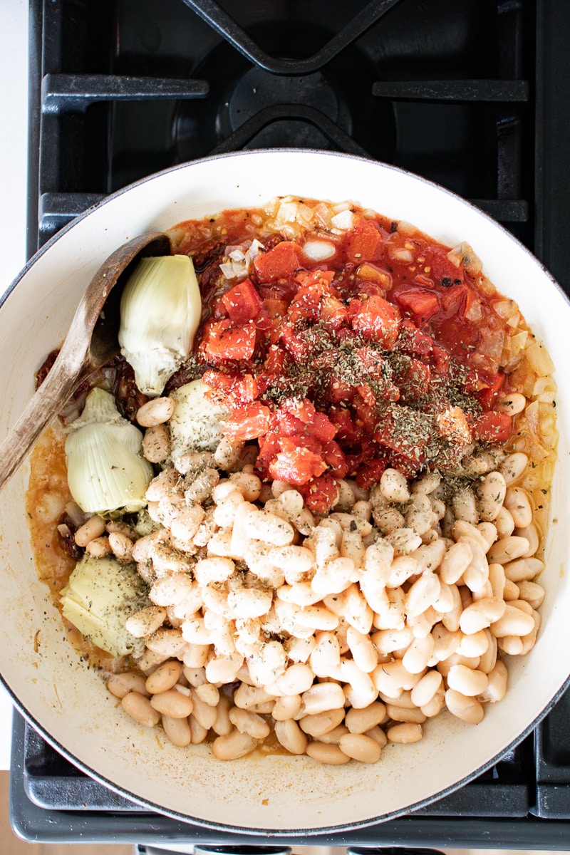 OnePan White Beans and Kale Skillet Vegan Recipes by VegKitchen