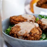 Lentil Fritters with Garlic Sauce