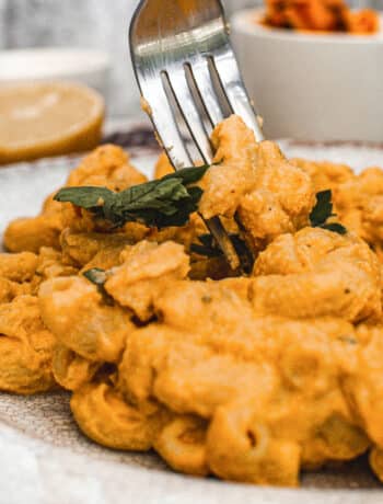 vegan pumpkin mac and cheese