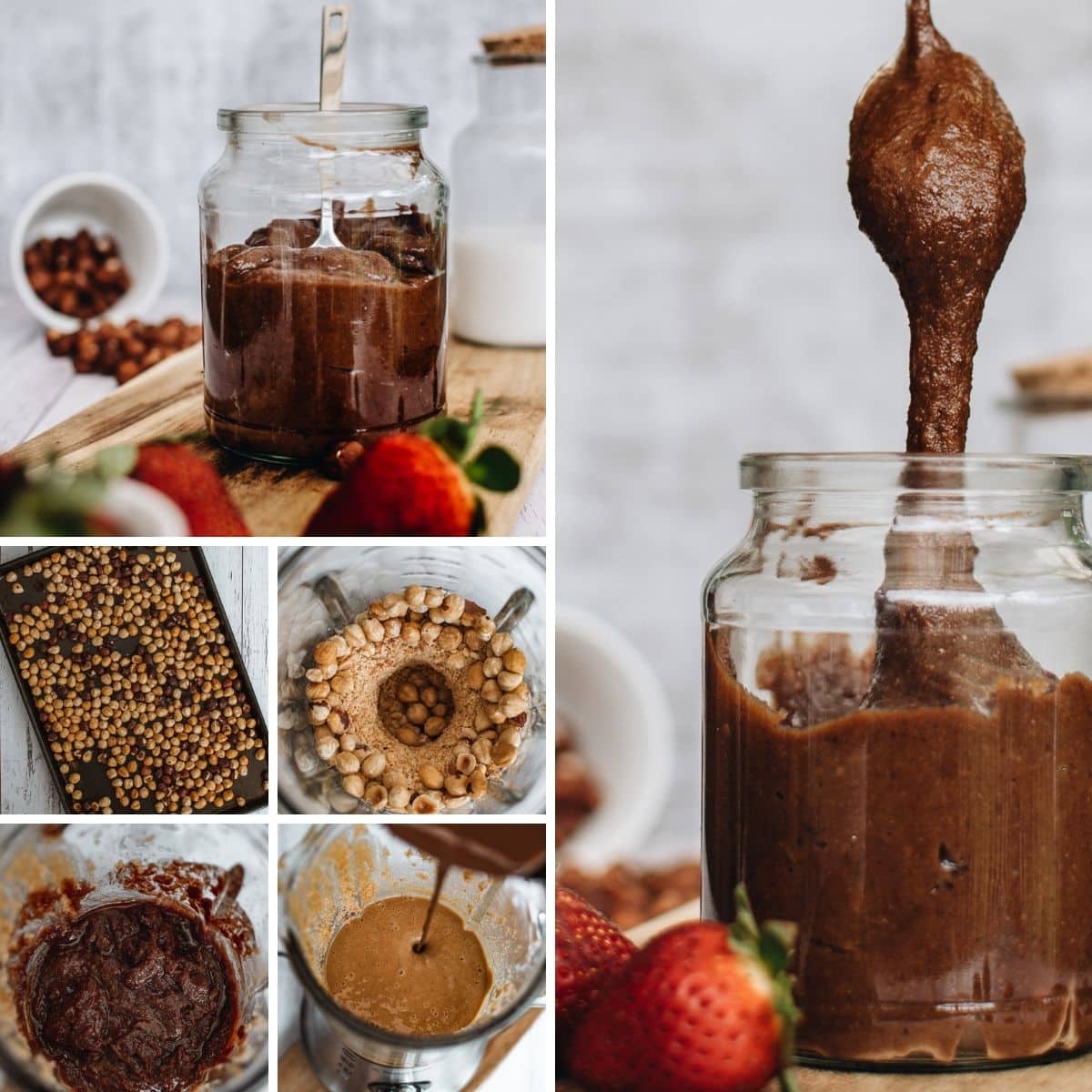 how to make homemade vegan nutella collage